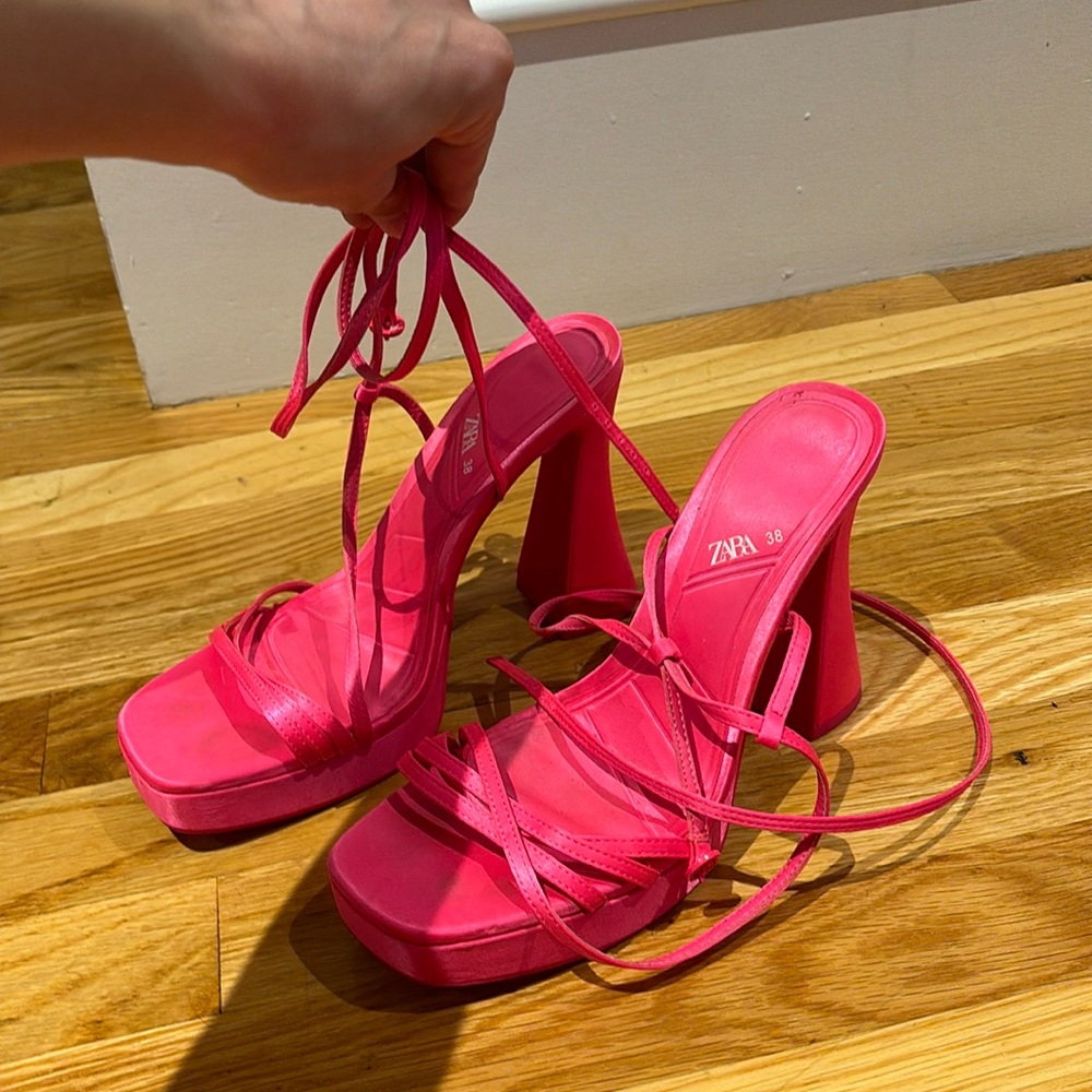 Zara Size 8 Pink Heel
